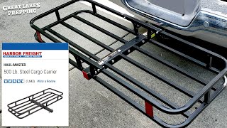 HaulMaster 500 Lb Trailer Hitch Cargo Carrier Review Is Harbor Freight 40 Cargo Rack Any Good [upl. by Tedra]