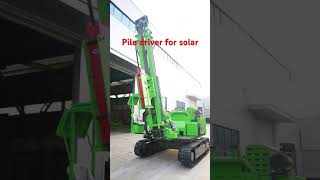 Piling rig for solar [upl. by Enilatan]