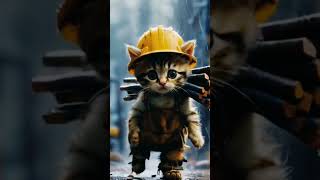 Cat work for rupees 😻😻cat tranding ytshorts cat [upl. by Tyson542]