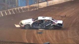 Maryborough Speedway Lee Steffens Rollover 352009 [upl. by Earvin]