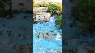 SATURNIA HOT SPRINGS IN ITALY  Natural Baths Of Tuscany travel trip explore [upl. by Jyoti]