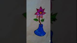 How to draw One flower drawing step by step [upl. by Ribaudo]