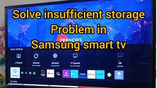 slove insufficient storage problem on samsung smart tv samsungsmarttv [upl. by Rame]