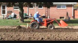 Power King Tractor 1980 Model 1618 plowing garden [upl. by Netneuq]