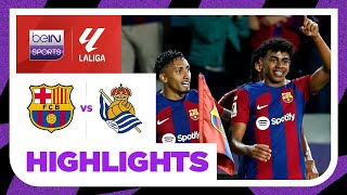 Barcelona 20 Real Sociedad  LaLiga 2324 Match Highlights [upl. by Shapiro]