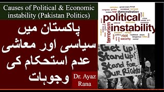 Causes of Political and Economic Instability in Pakistan URDUHINDI CSS PMS LLB MA Law MPA [upl. by Dnilasor]