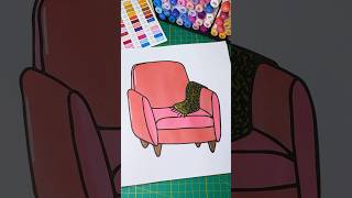 Comfortable chair and coziness 🛋️ This is a page from Time To Hygge Coloring Book hyggelife art [upl. by Flossy]