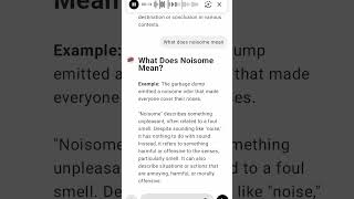 What Does Noisome Mean [upl. by Atalanta]