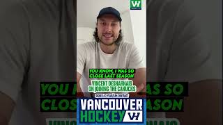 Vincent Desharnais On What Attracted Him To Sign With The Canucks [upl. by Domineca901]