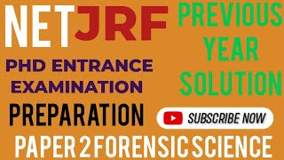 NTA NET JRF  paper 2  forensic science  February 2023  previous year solution [upl. by Sirac]