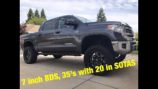 2017 Toyota Tundra BDS 7 inch lift 4wd California [upl. by Rebane383]