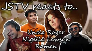 JSTV Reacts to NIGELLA LAWSON So Pretty But CAN SHE MAKE RAMEN [upl. by Afatsom899]