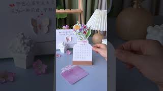 I prepared this floral desk calendar for the new year One flower per month forms a pot of flowe [upl. by Holly-Anne]