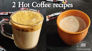 Winter special 2 Hot Coffee Recipes  Hot Dalgona Coffee  Hot chocolate Coffee  Easy Coffee Recipe [upl. by Volkan]