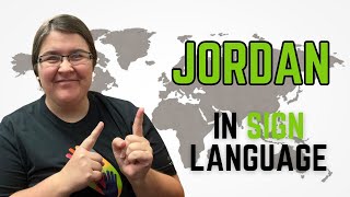 How to sign Jordan in Jordanian Sign Language  الأردن 🇯🇴 [upl. by Tempest]