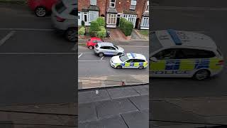 West Mids Police responding on blues and twos Erdington Birmingham UK [upl. by Eissirhc]