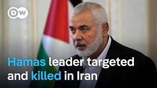 Top Hamas political leader Ismail Haniyeh assassinated in Tehran  DW News [upl. by Ecinert477]