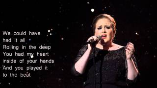 Adele  Rolling in the Deep Lyrics [upl. by Sennahoj]