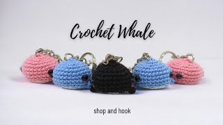 QUICKEST NOSEW MINI CROCHET WHALE VIDEO TUTORIAL [upl. by Lissak353]