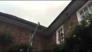 skyVac Industrial Gutter Cleaning Vacuum in Action [upl. by Latoya]