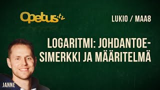 Logaritmi johdantoesimerkki ja määritelmä [upl. by Geminius]