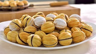 Nuci umplute  Walnut Shaped Cookies CC Eng Sub  JamilaCuisine [upl. by Nilok60]