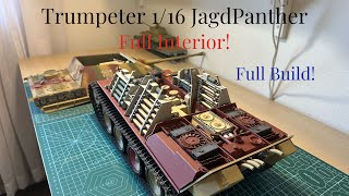 Trumpeter 116 Full Interior Jagdpanther Heavy Tank Destroyer Full Build【Lupins model】 [upl. by Eylsel]