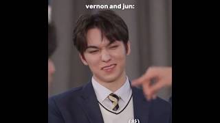 Just little normal members of seventeen 🤣🤣 Vernon and jun 🐱seventeen vernon jun [upl. by Hilarius826]