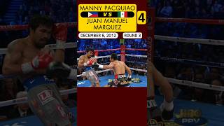 Manny Pacquiao 🇵🇭 VS 🇲🇽 Juan Manuel Marquez 4  December 8 2012  ROUND 3 [upl. by Carmelle708]