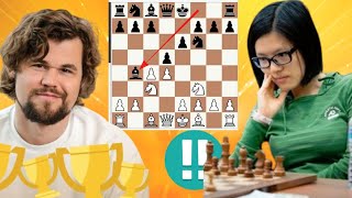 Epic chess game 123 Hou Yifan vs Magnus Carlsen [upl. by Ziana]