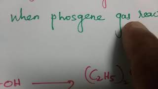 What happens when phosgene gas reacts with ethanolHaloalkanes and Haloarenes CBSE 12Chemistry [upl. by Krispin]