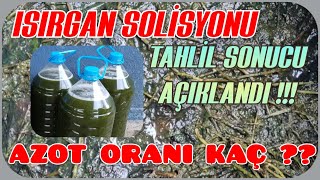 quotIsırgan Otu Çözeltisiquot ANALİZ SONUÇLARI [upl. by Adieren]