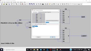 how to import new component in libraries on LTSPICE  41 MULTIPLEXER  FULL ADDER USING 41 MUX [upl. by Lezti]