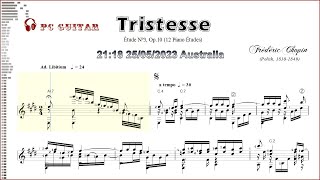 Chopin Tristesse guitar [upl. by Danczyk]