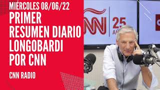 Marcelo Longobardi  Primer resumen  CNN Radio  miércoles 080622 [upl. by Anauj432]