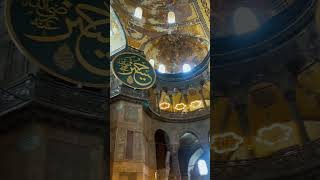 The inside of famous Hagia Sophia  Initially church but now a Mosque for Muslims Istanbul  Turkey [upl. by Ecyar]