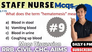 Staff Nurse Exam 2025  MCQ part 9  RrB civil CHC  AIIMS ESIC  PHC  Nursing OLD paper MCq📚 [upl. by Ecnahs]