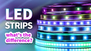 LED Strips 5050APA102 WS2801 WS2811 WS2812 WS2813 WS2815 Waterproof RGB LED Strip Test2021 [upl. by Adaven]