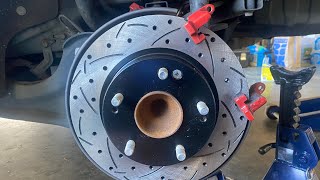 Changing OEM Rotors To DSOne Drilled Slotted On a 10th Gen Honda Civic [upl. by Atnima220]