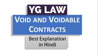 Indian Contract Law Understanding Void and Voidable Contracts  In Hindi [upl. by Kettie107]