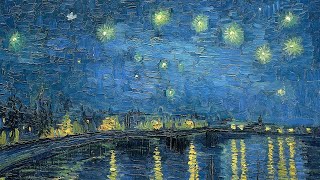 Chopin  Nocturne in F minor Op 55 No 1 🌟 Van Gogh  Starry Night [upl. by Shaffer]