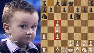 3 Year Old Chess Prodigy Misha vs Anatoly Karpov [upl. by Eldnar]