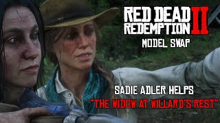 Sadie Adler Helps The Widow At Willards Rest Red Dead Redemption 2 Model Swap Modding Fun [upl. by Treve617]