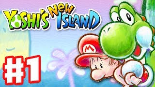 Yoshis New Island  Gameplay Walkthrough Part 1  World 1 Nintendo 3DS [upl. by Nahrut]