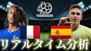 【 パリオリンピック決勝】U23フランス×U23スペイン 100キックオフ リアルタイム戦術分析 [upl. by Santana]