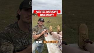 Bulletproof testing steel toed boots [upl. by Tilly463]