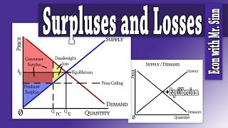 ConsumerProducer Surplus amp Deadweight Loss [upl. by Anahcar]