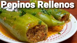 PEPINOS RELLENOS DE CARNE MOLIDADtodito con Cami [upl. by Adnawt]