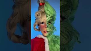 Half The Grinch Half Cindy Lou Who halfandhalf christmasmakeup thegrinchmakeup [upl. by Houser580]