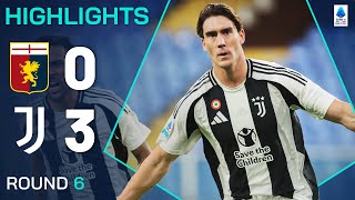 GENOAJUVENTUS 03  HIGHLIGHTS  Vlahovic ends scoring drought with a brace  Serie A 202425 [upl. by Dahij]